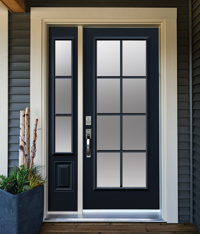 Modern Divided Light Exterior Door for Simple Design
